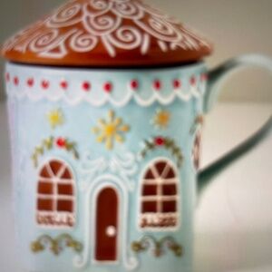 ❤️ ANTHROPOLOGIE GINGERBREAD STONEWARE BLUE NEW
